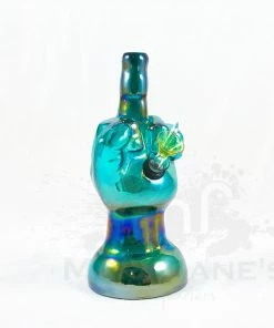 West Coast Gifts Retro Glass Platinum Metallic 'Flippin The Bird