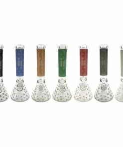 BOB Headquarters New Arrivals Glow-in-the-Dark Star Print Bong By Infyniti 14" Beaker W/ Ice Pinch