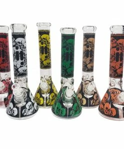 BOB Headquarters Infyniti 14" Beaker With Ice Pinch & Skull Print