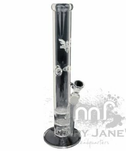 West Coast Gifts Red Eye Tek 17" Tall Oil Can Tube W/ Dual Honeycomb Percs Straight Tube Bong