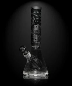 Milkyway Glass 15" Tall Skull Emperor Smoke Colored Beaker Bong