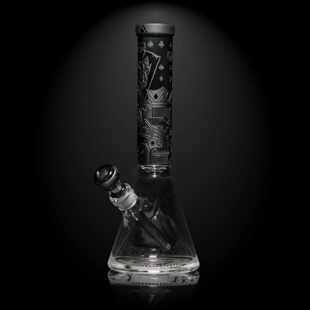 Milkyway Glass 15" Tall Skull Emperor Smoke Colored Beaker Bong 1 Milkyway Glass 15" Tall Skull Emperor Smoke Colored Beaker Bong