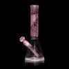 Milkyway Glass 15" Tall Bee Hive Pink Beaker Bong