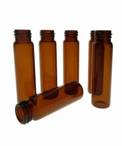 BOB Headquarters Glass Vials Pack Of 144 - 2.5 Gram Amber Storage