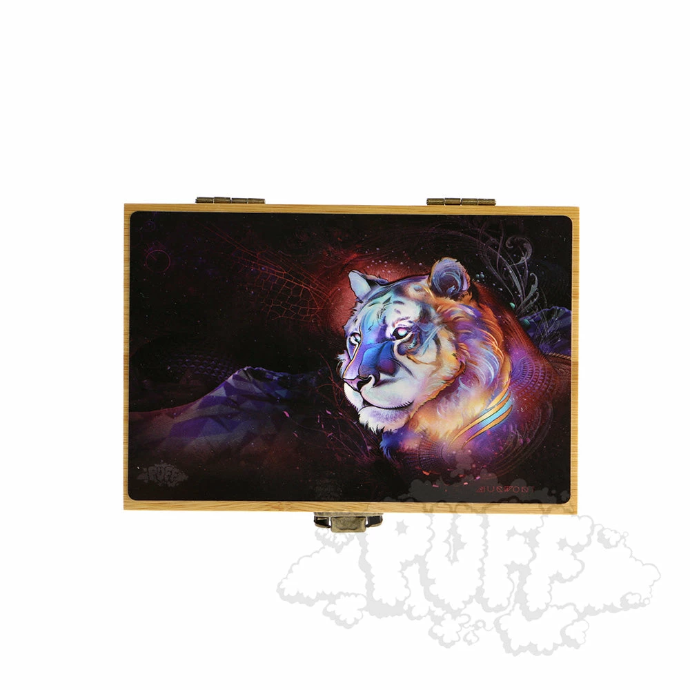 Puff Pipes Bamboo Storage Box W/ Grinder 3 Puff Pipes Bamboo Storage Box W/ Grinder