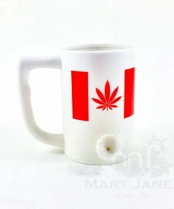 West Coast Gifts Ceramic Coffee Mug Pipe "Canada Leaf" Pipes