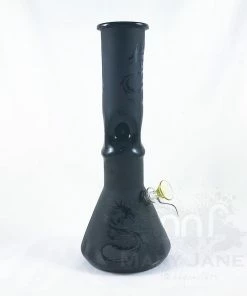 West Coast Gifts Retro Glass 12" Beaker Etched Dragon Bong