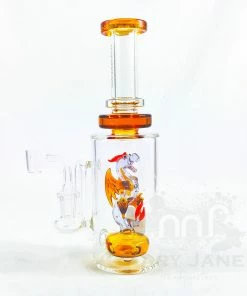 West Coast Gifts Red Eye Glass 9" Tall Dragon Dab Rig 6 West Coast Gifts Red Eye Glass 9