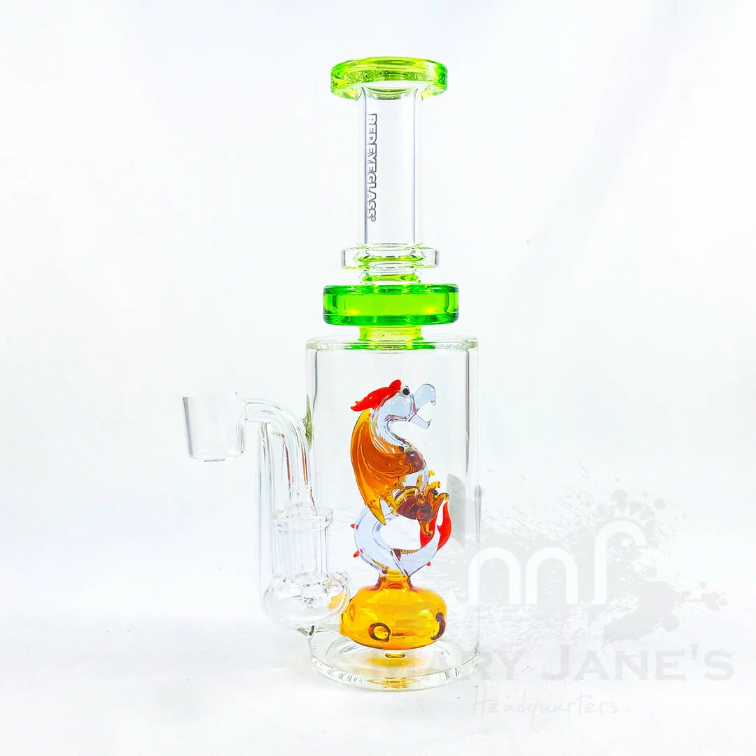 West Coast Gifts Red Eye Glass 9" Tall Dragon Dab Rig 4 West Coast Gifts Red Eye Glass 9" Tall Dragon Dab Rig