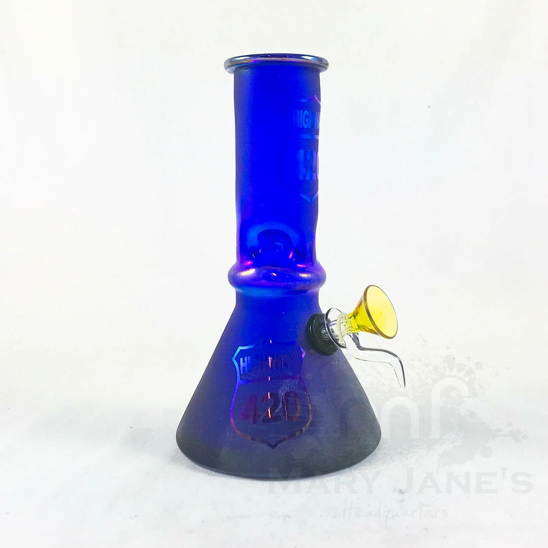 West Coast Gifts Retro Glass Metallic Hwy 420 Beaker Base Tube With Ice Pinch Bongs 1 West Coast Gifts Retro Glass Metallic Hwy 420 Beaker Base Tube With Ice Pinch Bongs