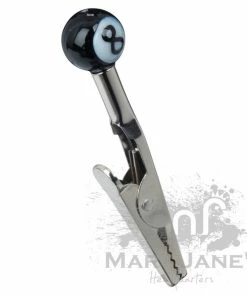 West Coast Gifts Glass Eight Ball Roach Clip