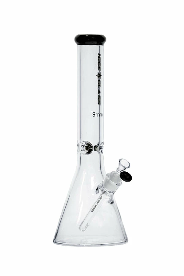 The Smokesman Nice Glass 16" 9mm Flat Mouth Beaker Bongs 4 The Smokesman Nice Glass 16" 9mm Flat Mouth Beaker Bongs