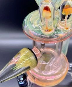 Puff Eckardt Glass 10.5" Tall Deluxe Mark II Mushroom Dab Rig