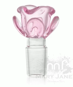 West Coast Gifts Red Eye Glass Rose Pull-Out Bong Bowl