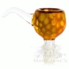 West Coast Gifts Red Eye Glass 14mm Glass-on-Glass Honeycomb Bong Bowl