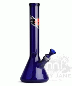 West Coast Gifts Red Eye Glass 12" Beaker Bong W/ Ice Pinch