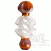 West Coast Gifts Red Eye Glass 4.5" Swiss Disc Hand Pipe