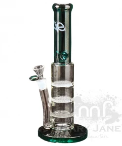 West Coast Gifts Irie Glass Irie 12" Tall Caicos Step Down Tube Bong W/ Triple Honeycomb Perc