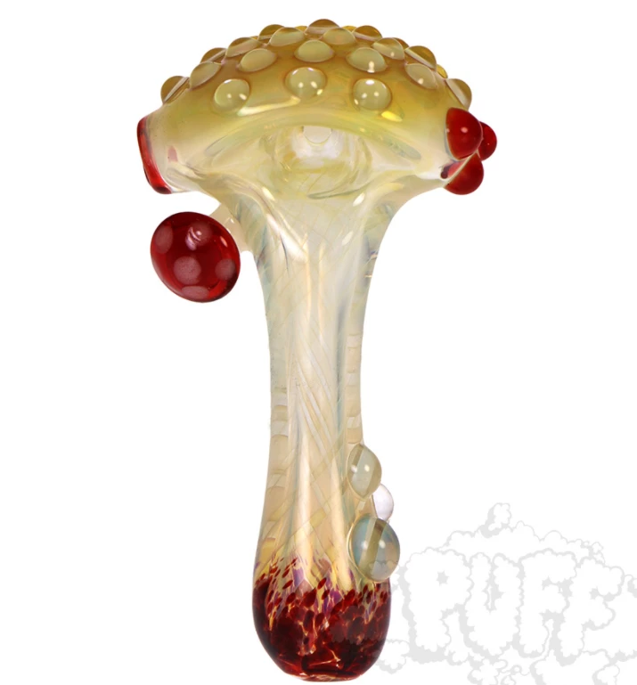 Puff Pipes Eckardt Glass Silver Fumed Twisted Spoon With Dots 2 Puff Pipes Eckardt Glass Silver Fumed Twisted Spoon With Dots