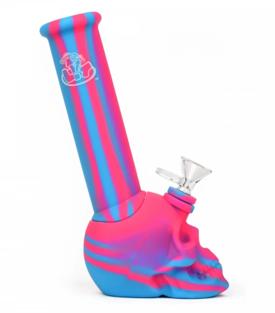 West Coast Gifts LIT Silicone 8.75" Tall Skull Base Bong W/ Glass Pull Out 2 West Coast Gifts LIT Silicone 8.75" Tall Skull Base Bong W/ Glass Pull Out