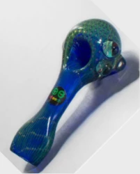 Cheech Glass Cheech Blue Peacock Hand Pipe