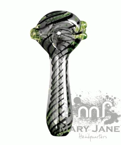 West Coast Gifts Red Eye Glass 4.5" Green UV Revillusion Hand Pipe W/ Black Accents