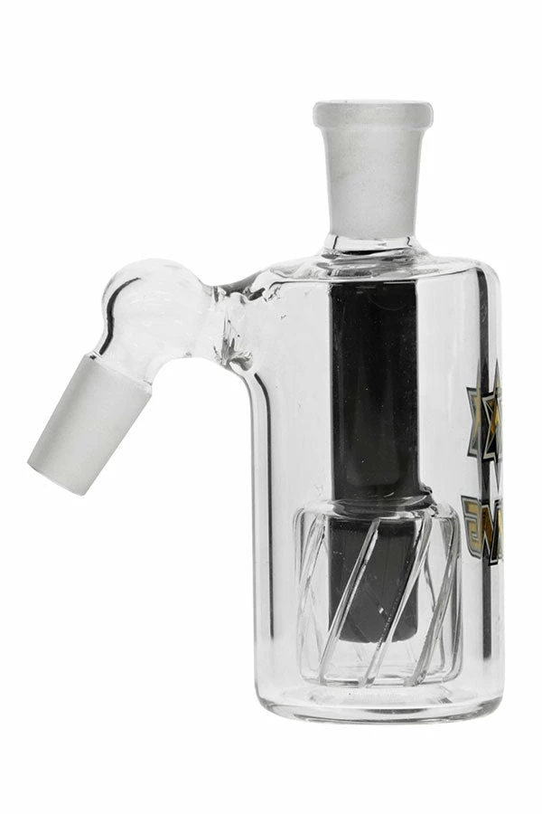 The Smokesman Nice Glass Gridded Drum Perc Ashcatcher - 14mm 2 The Smokesman Nice Glass Gridded Drum Perc Ashcatcher - 14mm