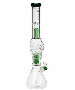 The Smokesman Nice Glass 19" Tall Skull Head 6-Arm Tree Perc Bong