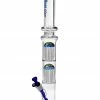 Hoss Glass 22" Straight Tube Bong With Double 8 Arm Reversal Percolator