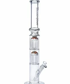 Hoss Glass 22" Straight Tube Bong With Double 8 Arm Reversal Percolator