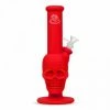 West Coast Gifts LIT Silicone 11" Tall Skull Bong W/ Glass Down Stem & Pull Out