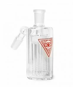 West Coast Gifts Red Eye Glass 14mm 45 Degree Clear Ash Catcher W/6-Arm Tree Perc