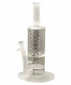 West Coast Gifts Gear 12" Frosted Honeycomb And Turbine Perc Flower Bongs