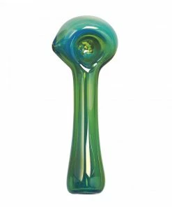 West Coast Gifts Red Eye Glass Solid Colour Glass Hand Pipe W/ Built-In Ashcatcher & Screen