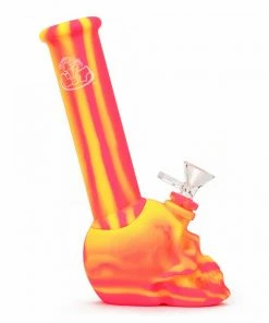 West Coast Gifts LIT Silicone 8.75" Tall Skull Base Bong W/ Glass Pull Out 7 West Coast Gifts LIT Silicone 8.75