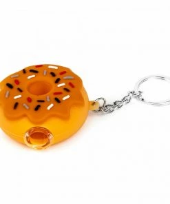 West Coast Gifts Lit Silicone 2.25" Donut Hand Pipe W/ Glass Bowl & Keychain 6 West Coast Gifts Lit Silicone 2.25