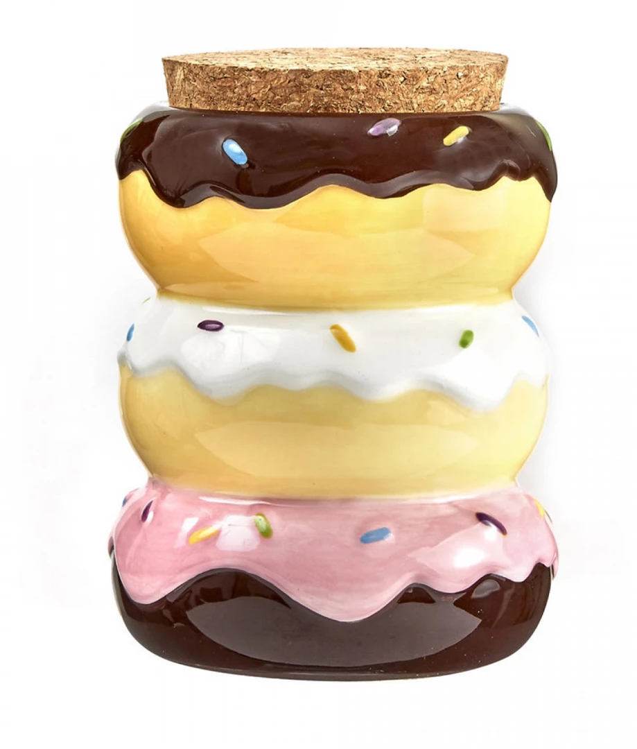 West Coast Gifts Storage Donut Ceramic Stash Jar 1 West Coast Gifts Storage Donut Ceramic Stash Jar