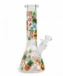West Coast Gifts No Logo 10" Glow-in-the-Dark Pineapple Themed Beaker Bong Bongs