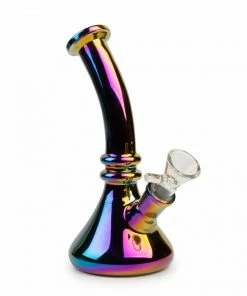 West Coast Gifts Bongs 8" Metallic Curve Back Beaker Bong