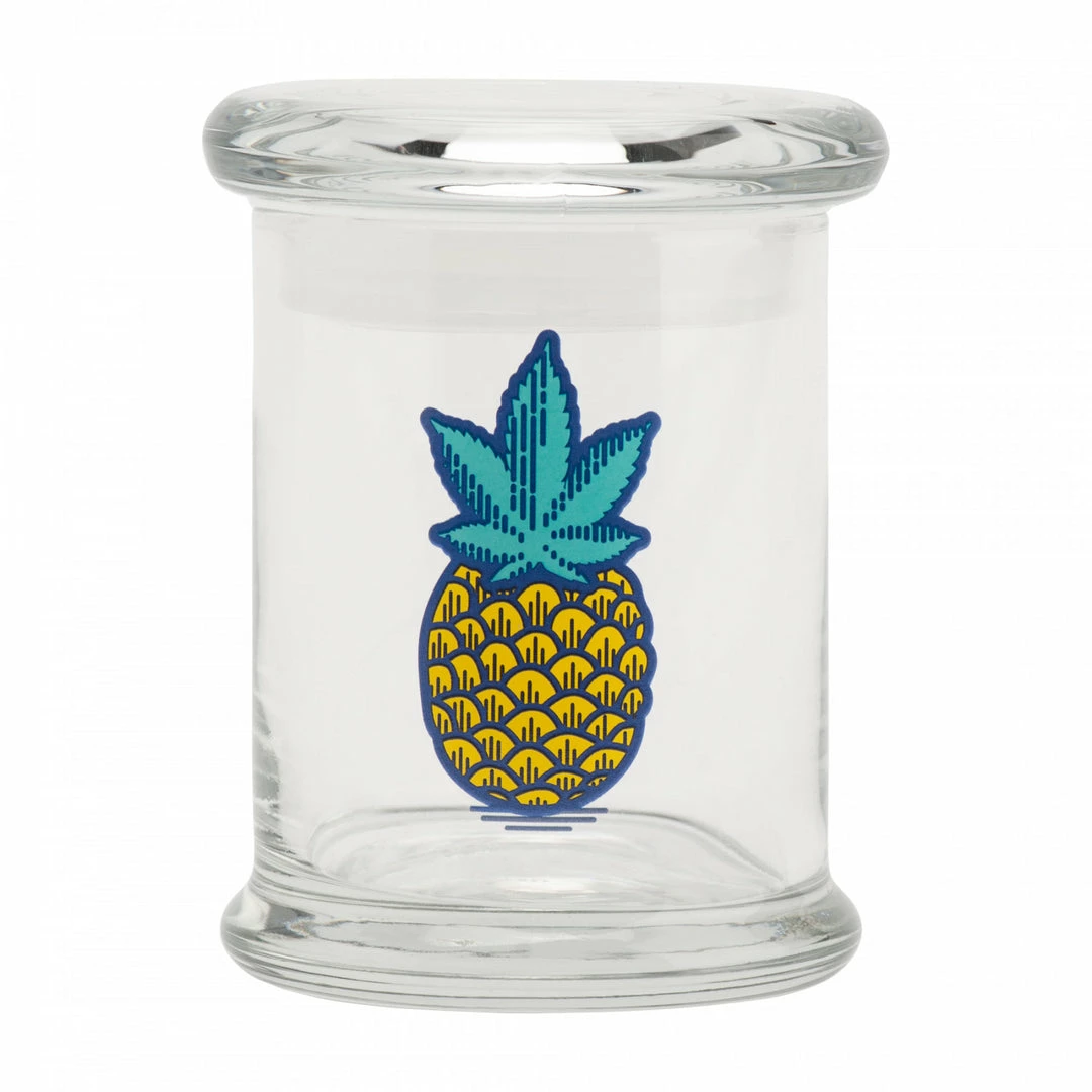 West Coast Gifts 420 Science Clear Glass Pop-Top Jar - Pineapple Storage 1 West Coast Gifts 420 Science Clear Glass Pop-Top Jar - Pineapple Storage