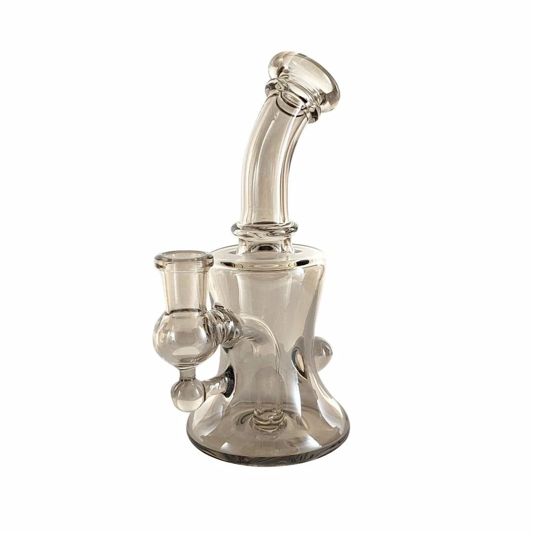 BOB Headquarters Electroplated 6" Hourglass Dab Rig With Fixed Downstem 1 BOB Headquarters Electroplated 6" Hourglass Dab Rig With Fixed Downstem