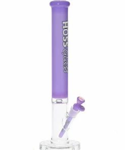 Hoss Glass 18" Straight Tube Bong With Colored Top 12 Hoss Glass 18
