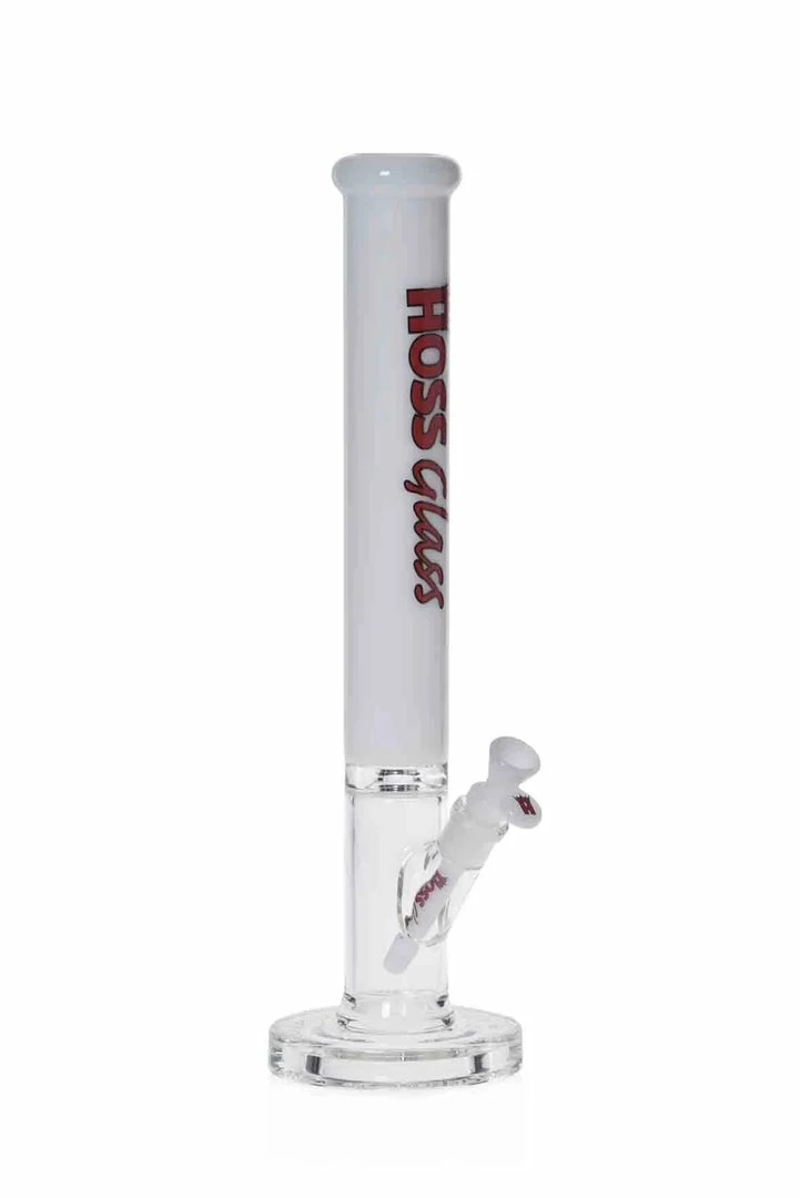 Hoss Glass 18" Straight Tube Bong With Colored Top 2 Hoss Glass 18" Straight Tube Bong With Colored Top