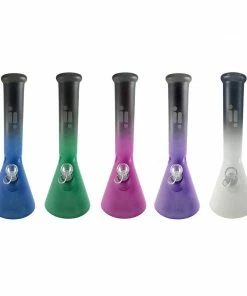 BOB Headquarters Infyniti 14" 9mm Thick Two-Tone Frosted Beaker Bong With Ice Pinch Bongs