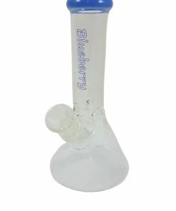The Smokesman Nice Glass Blueberry Glass 8" Tall Mini Beaker Bong 18 The Smokesman Nice Glass Blueberry Glass 8