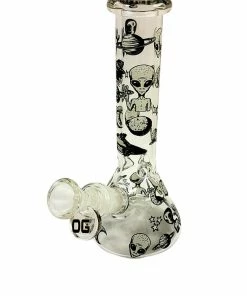 ACM Glass New Arrivals OG Glass 8" Tall Glow In The Dark Beaker Bongs 11 ACM Glass New Arrivals OG Glass 8
