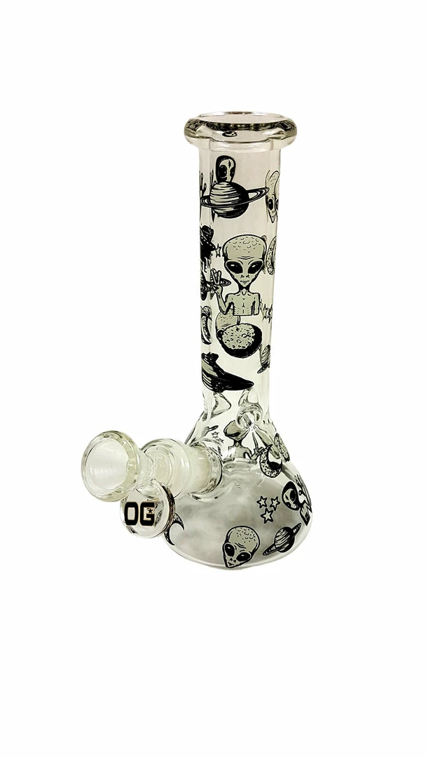 ACM Glass New Arrivals OG Glass 8" Tall Glow In The Dark Beaker Bongs 6 ACM Glass New Arrivals OG Glass 8" Tall Glow In The Dark Beaker Bongs