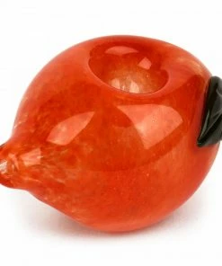 West Coast Gifts Red Eye Glass 3.5" Peach Hand Pipe
