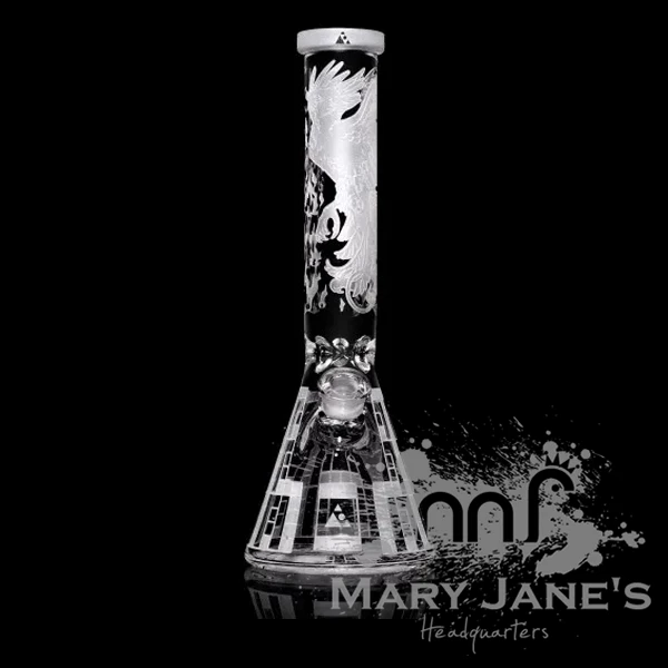 Milkyway Glass 15" Tall 9mm Phoenix Prison Beaker Bong 1 Milkyway Glass 15" Tall 9mm Phoenix Prison Beaker Bong