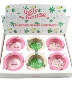 BOB Headquarters Ugly House Glass Ashtray W/ Silicone Cover New Arrivals